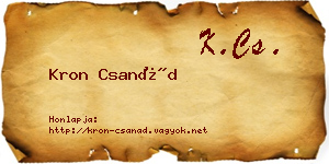 Kron Csanád névjegykártya
