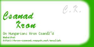 csanad kron business card